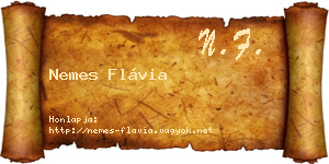 Nemes Flávia névjegykártya